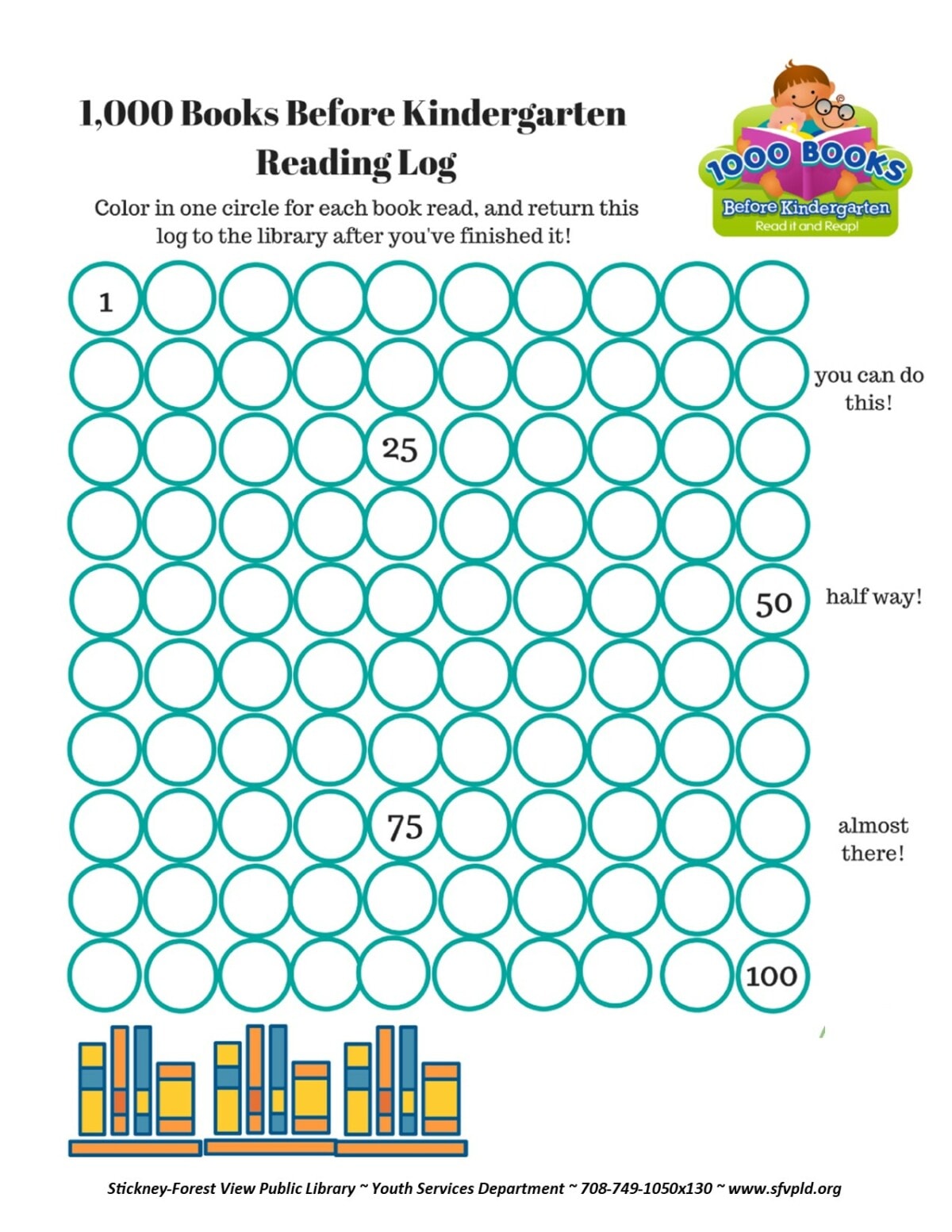 reading log with balloons